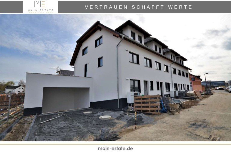 Stra�enansicht Neu-Isenburg Reiheneckhaus Provisionsfrei f�r den K�ufer - Reihenendhaus nach KFW 55