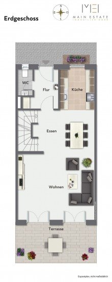 Grundriss Erdgeschoss Willkommen im Traumhaus der Moderne - Entdecken Sie das stilvolle Reihenmittelhaus im Neubaugebiet