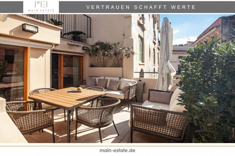 Terrasse Palma Penthousewohnung PROVISIONSFREI F�R DEN K�UFER - Penthouse-Studio mit Terrassen �ber den D�chern von Palma
