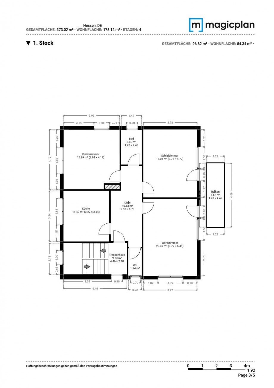 Grundriss 1. OG Zweifamilienhaus Florstadt