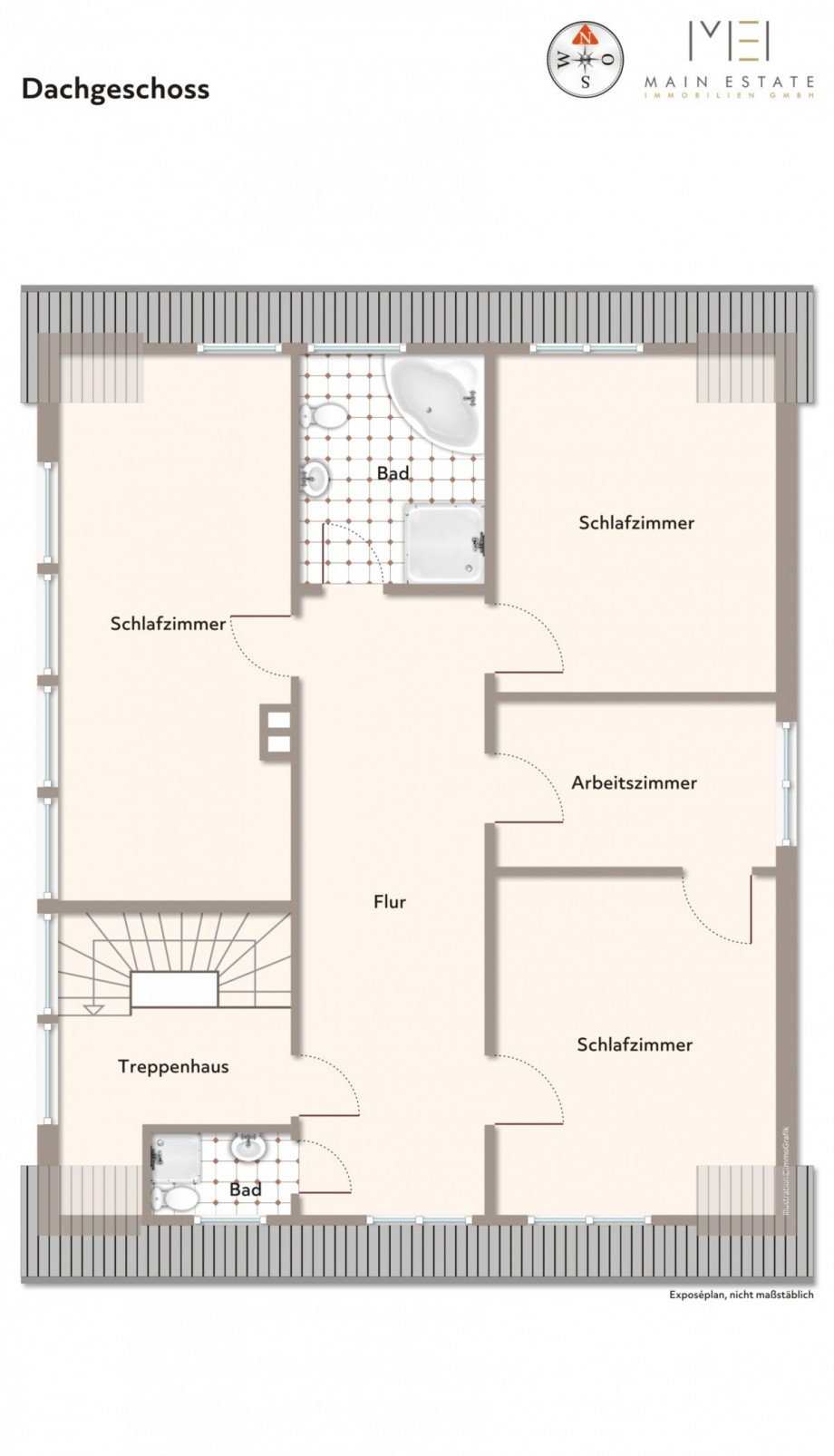 Grundriss DG Mehrfamilienhaus Neu-Isenburg