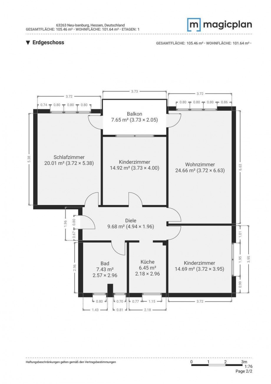Grundriss Etagenwohnung Neu-Isenburg