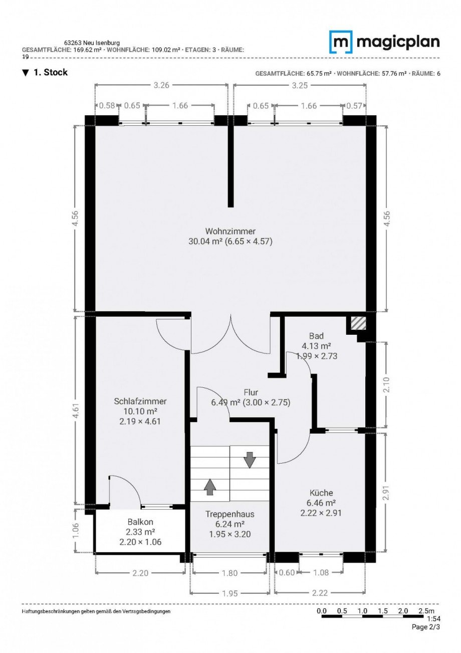 Grundriss Haupthaus OG Zweifamilienhaus Neu-Isenburg