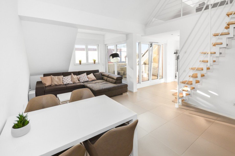 Wohnzimmer Dachgeschosswohnung Neu-Isenburg