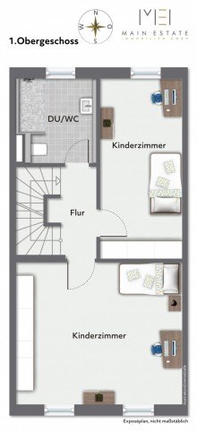 Grundriss Obergeschoss Willkommen im Traumhaus der Moderne - Entdecken Sie das stilvolle Reihenmittelhaus im Neubaugebiet