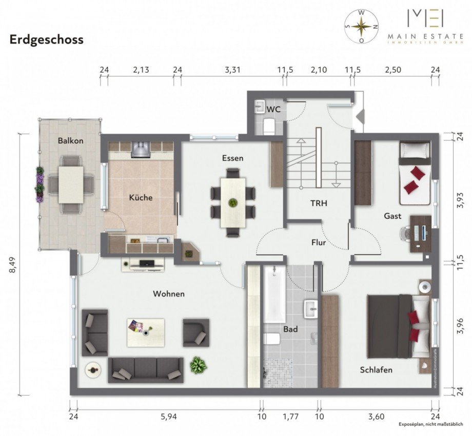 Erdgeschoss Zweifamilienhaus M�hlheim am Main