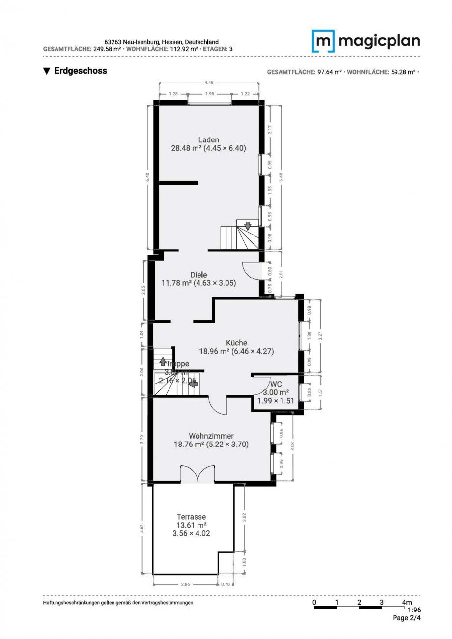 Grundriss EG Doppelhaush�lfte Neu-Isenburg