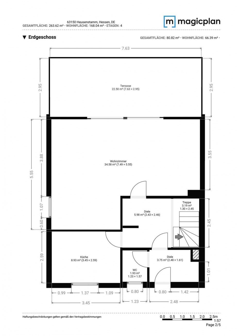 Grundriss Erdgeschoss Expos� Reihenendhaus Heusenstamm