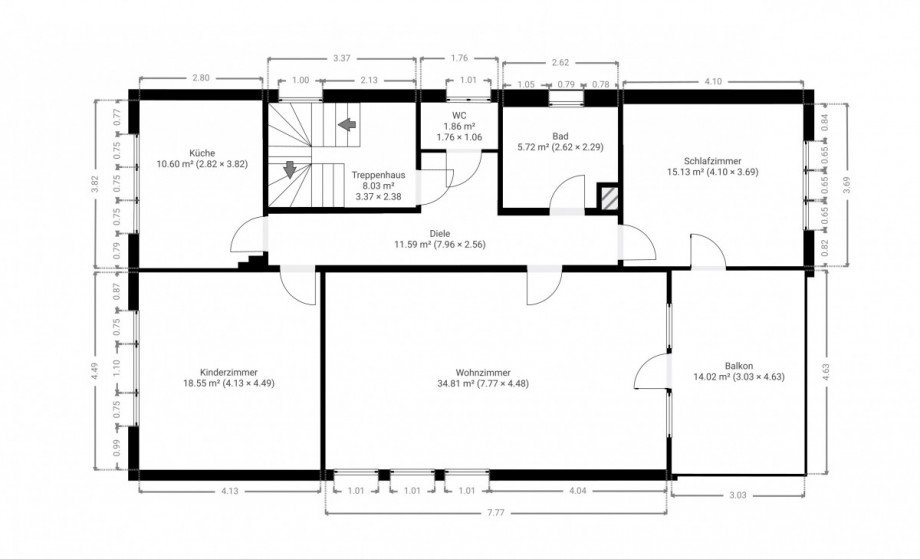 Grundriss Etagenwohnung Neu-Isenburg