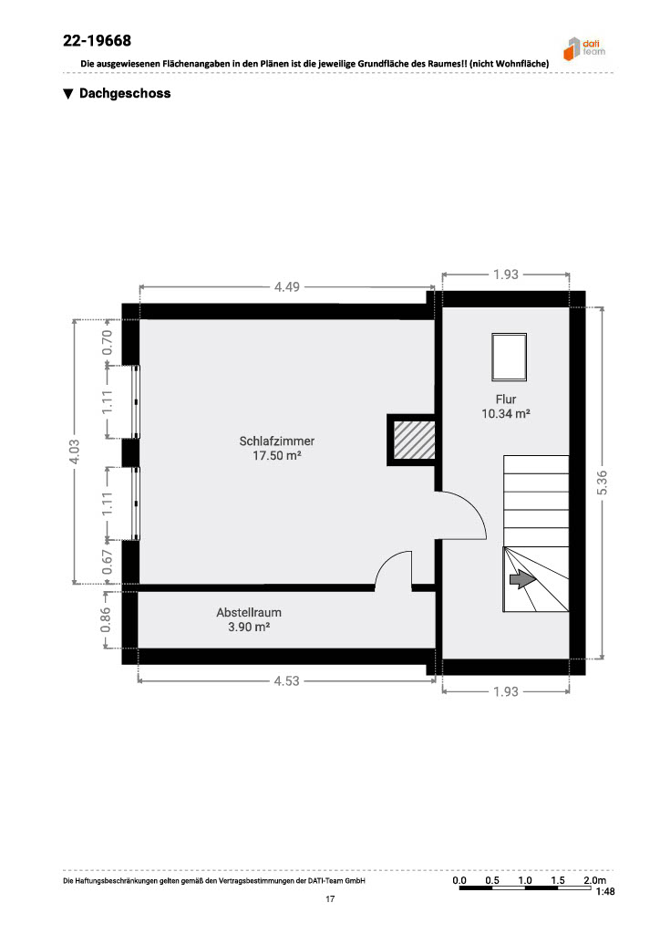 Grundriss DG Doppelhaush�lfte Neu-Isenburg