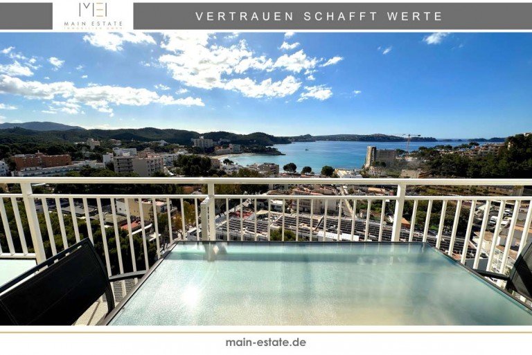 Balkon Peguera Etagenwohnung PROVISIONSFREI F�R DEN K�UFER - Sanierte 4-Zimmer-Wohnung mit spektakul�rem Meerblick