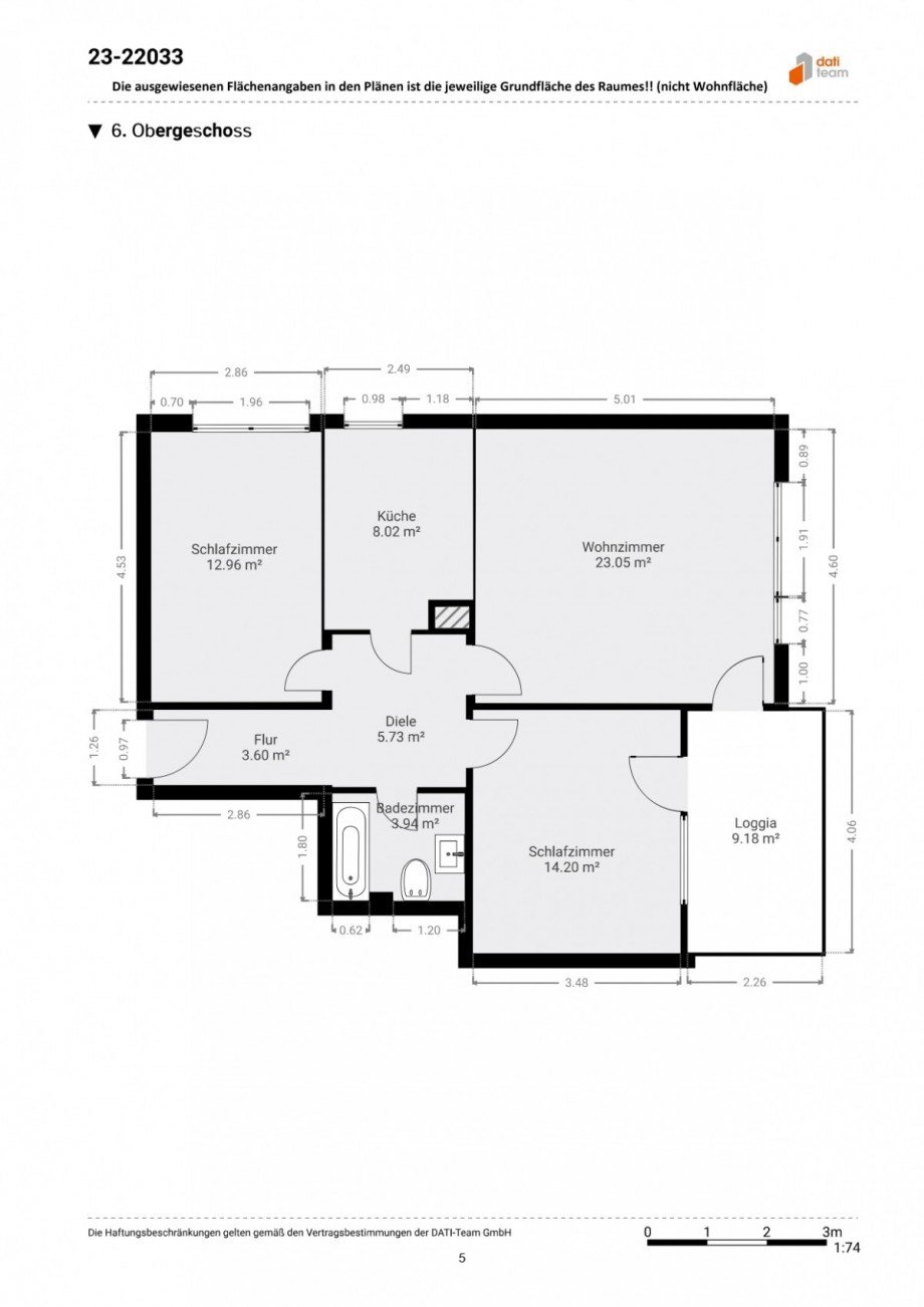 Grundriss Etagenwohnung Neu-Isenburg