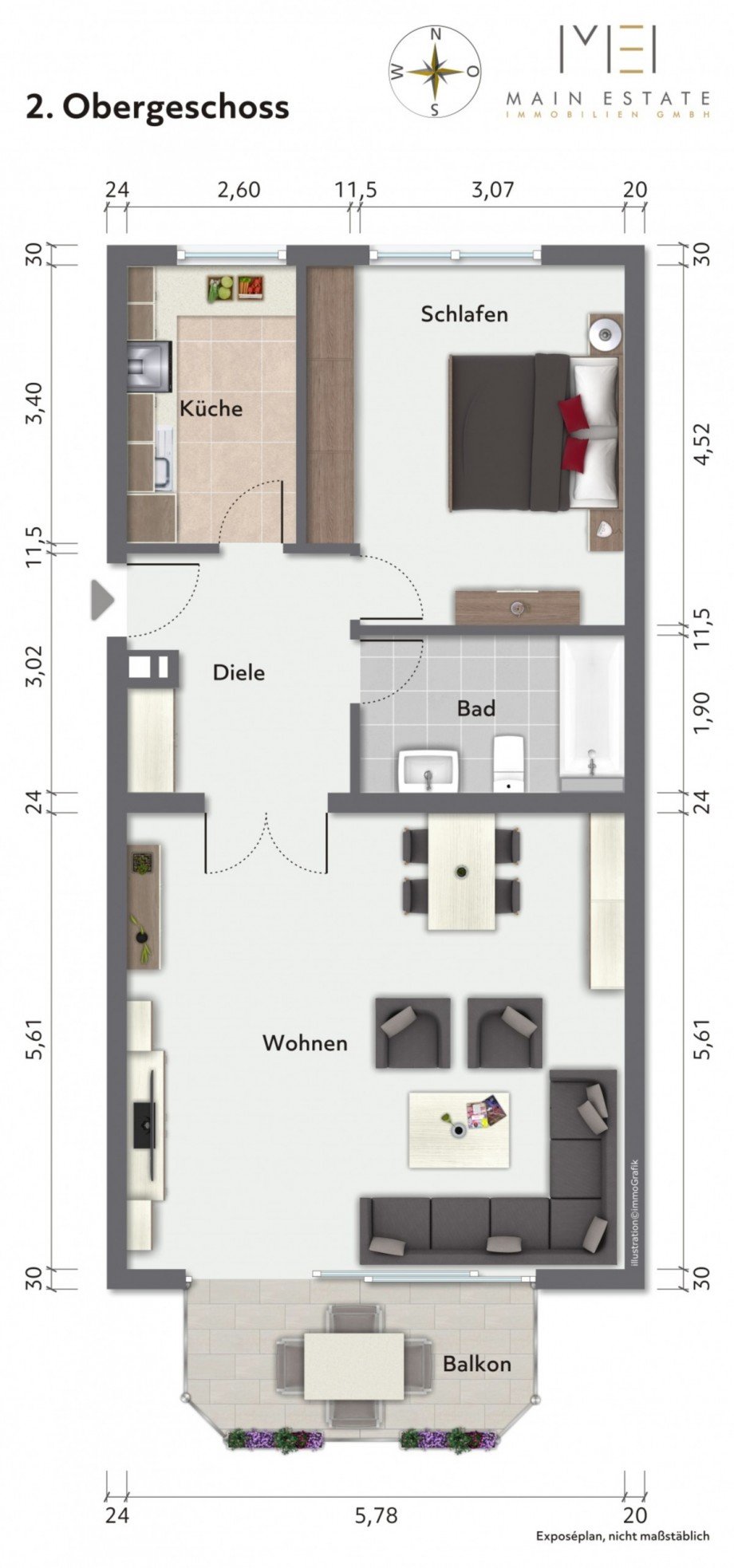 Grundriss Etagenwohnung Neu-Isenburg