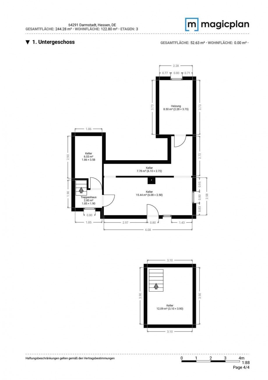 Grundriss KG Einfamilienhaus Darmstadt