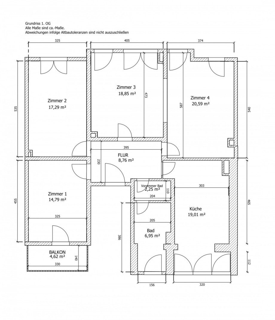 Grundriss OG Etagenwohnung Neu-Isenburg