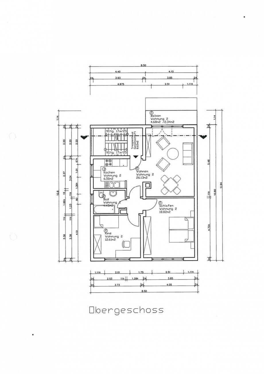 Grundriss 1.OG Etagenwohnung Neu-Isenburg