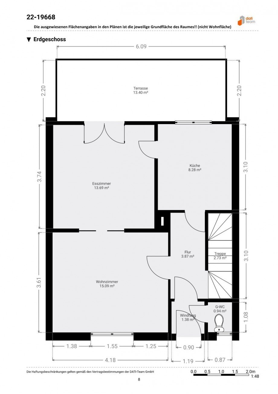 Grundriss EG Doppelhaush�lfte Neu-Isenburg