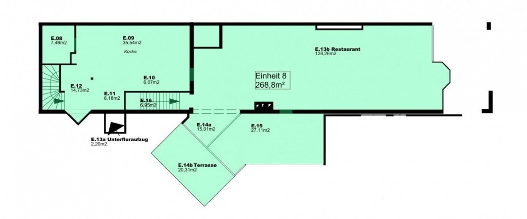 Grundriss EG Gastgewerbe Neu-Isenburg