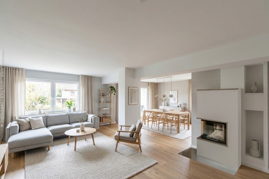 Wohn- und Essbereich - EG - Virtual Staging Doppelhaush�lfte Neu-Isenburg