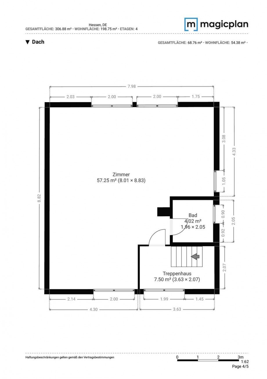 Grundriss Dachgeschoss Doppelhaush�lfte Neu-Isenburg