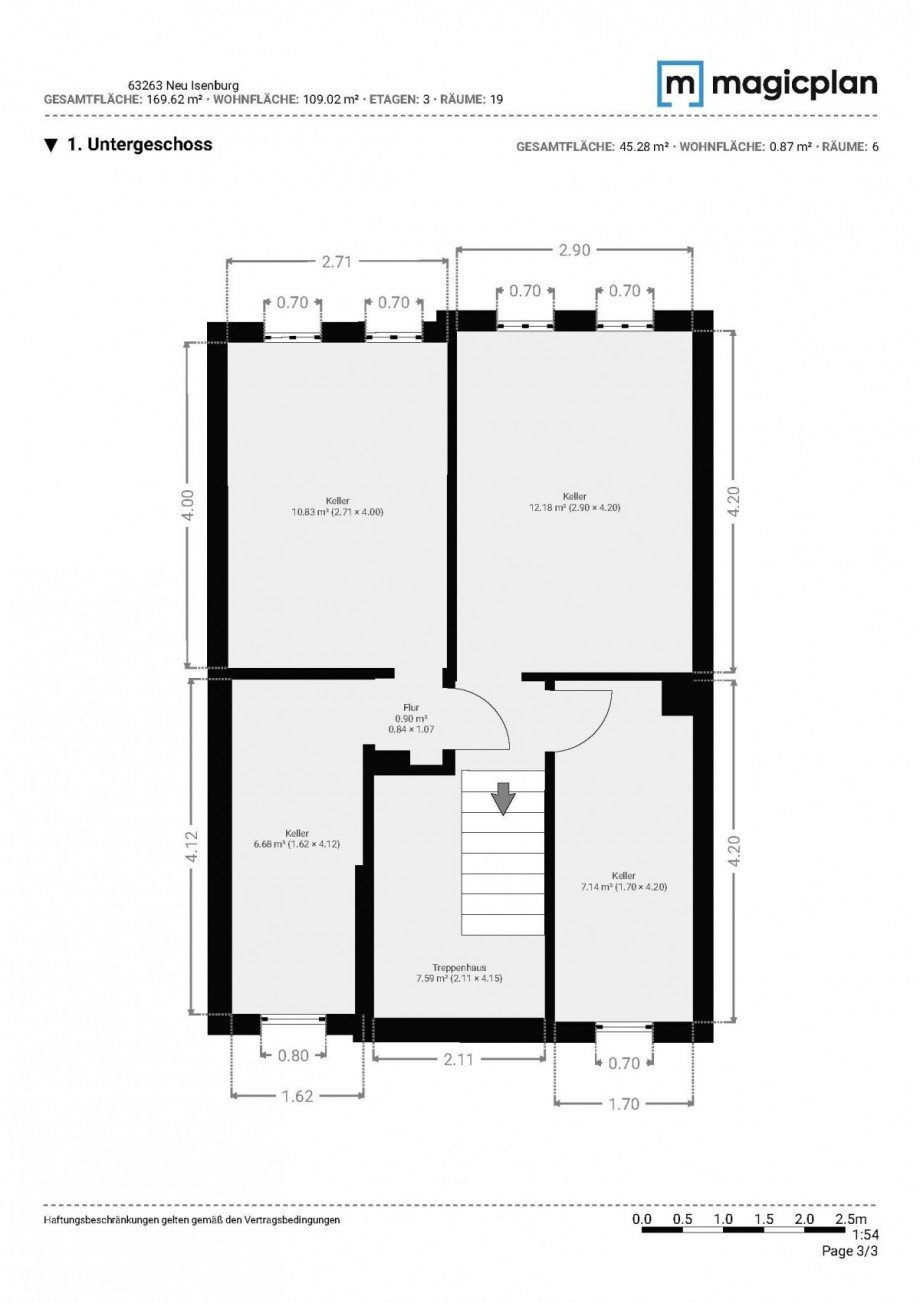 Grundriss Haupthaus UG Zweifamilienhaus Neu-Isenburg