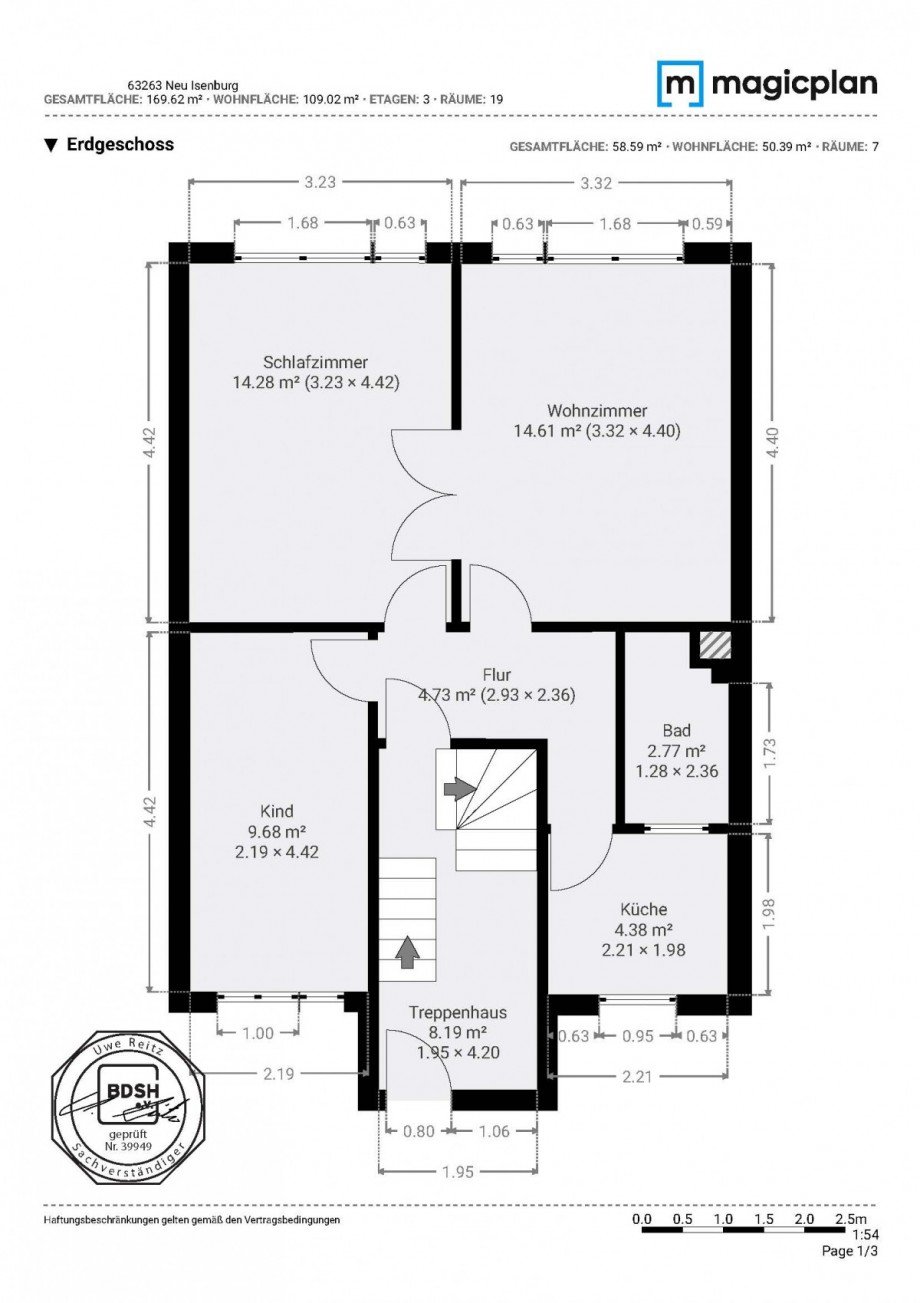 Grundriss Haupthaus EG Zweifamilienhaus Neu-Isenburg