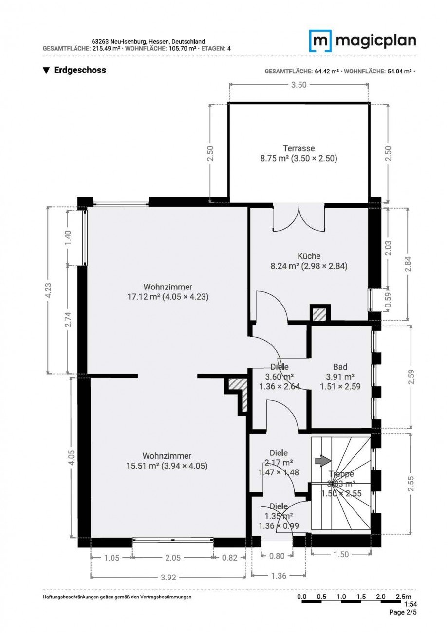 Grundriss EG Einfamilienhaus Neu-Isenburg