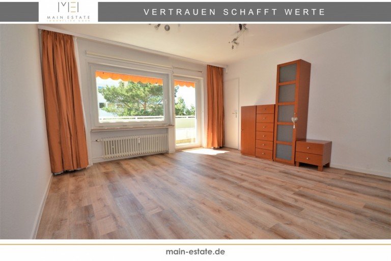 Wohn- & Schlafzimmer Neu-Isenburg Wohnung Komfortable 1-Zimmer-Wohnung mit sonnigem Balkon und Aufzug