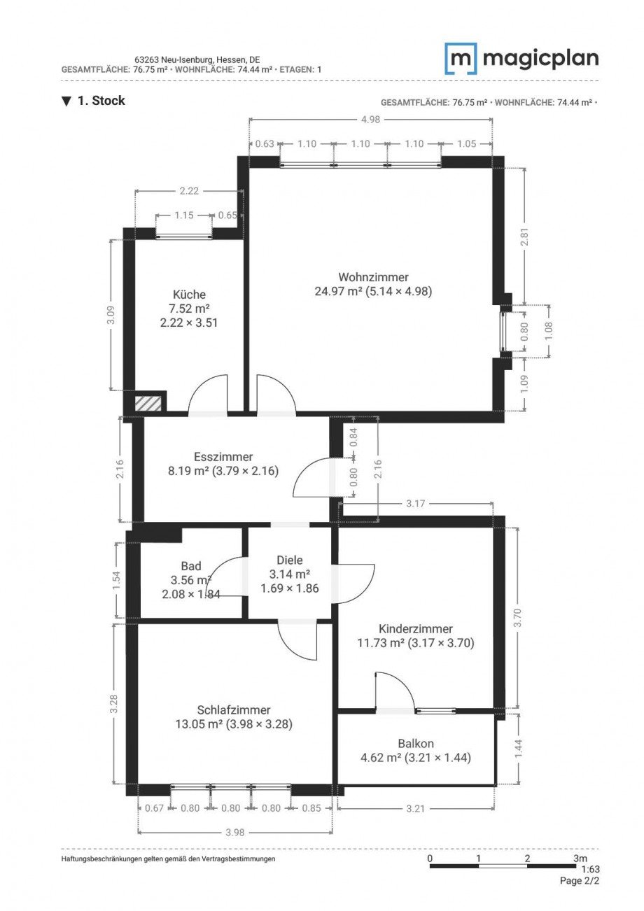 Grundriss Etagenwohnung Neu-Isenburg