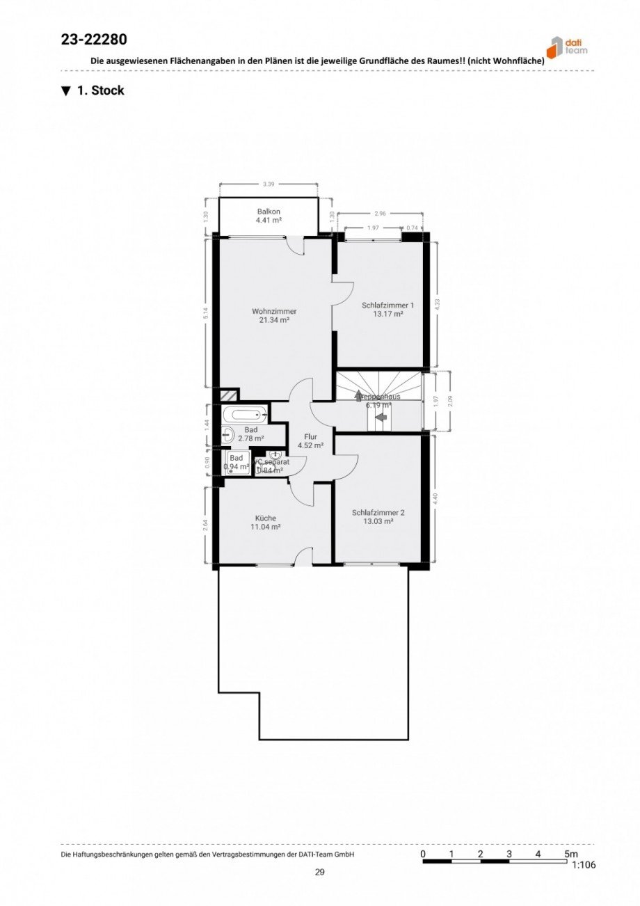 Grundriss 1. OG Mehrfamilienhaus Neu-Isenburg
