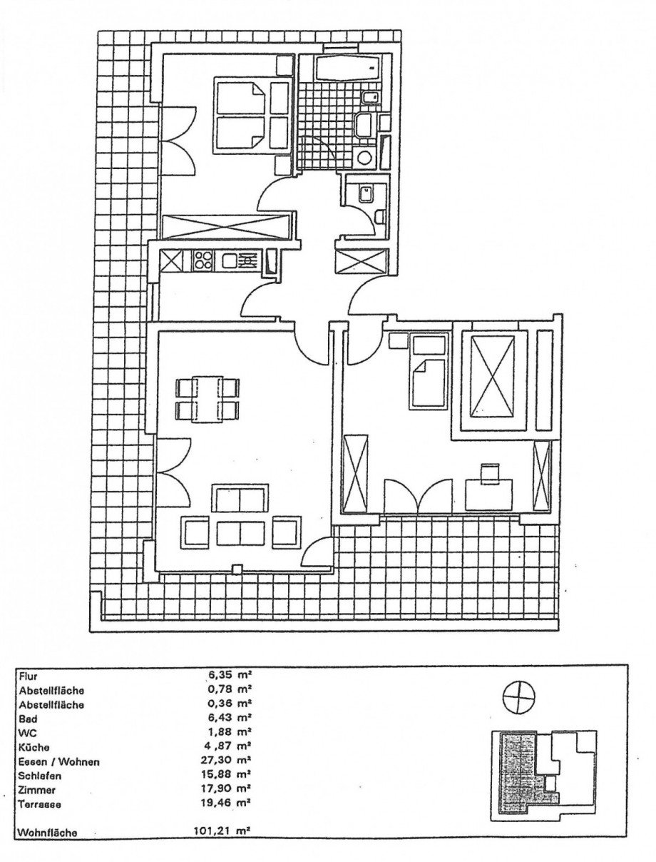 Grundriss Penthousewohnung Offenbach