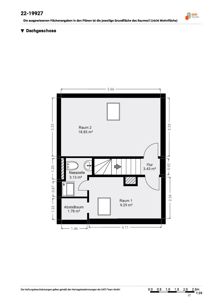 Grundriss DG Reihenmittelhaus Neu-Isenburg