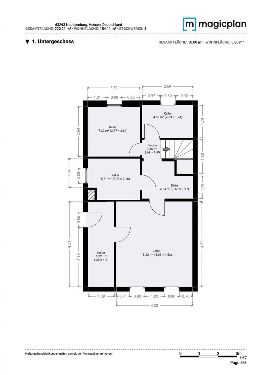 Grundriss UG Reihenendhaus Neu-Isenburg