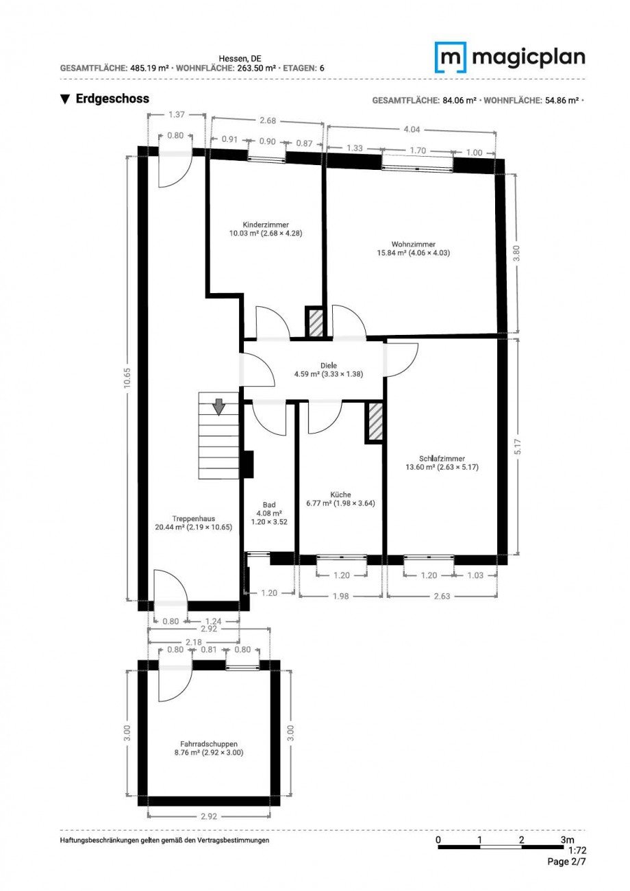 Grundriss EG Mehrfamilienhaus Frankfurt am Main