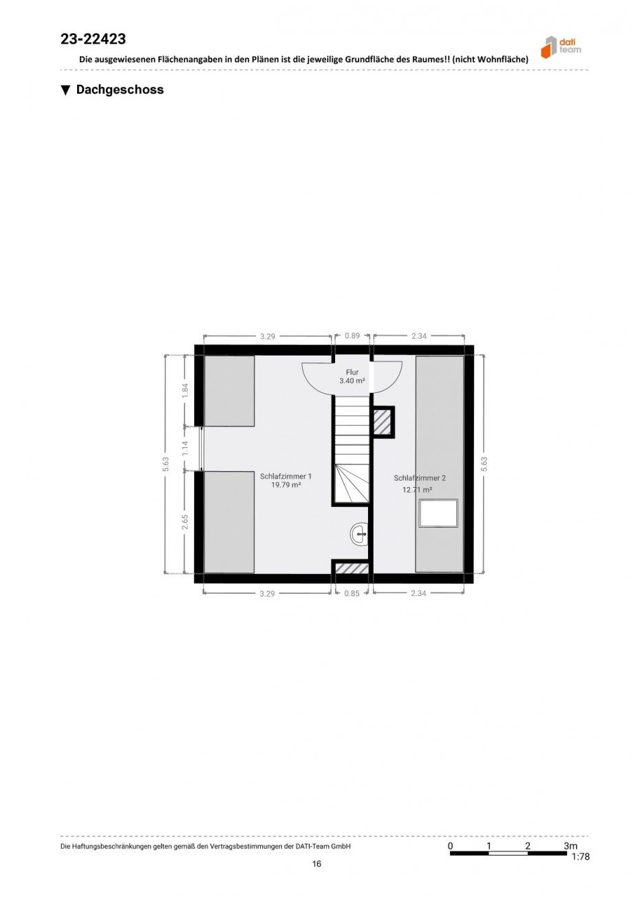 Grundriss DG Reihenmittelhaus Neu-Isenburg