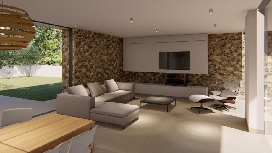 Wohn- und Esszimmer Villa Santa Pon�a