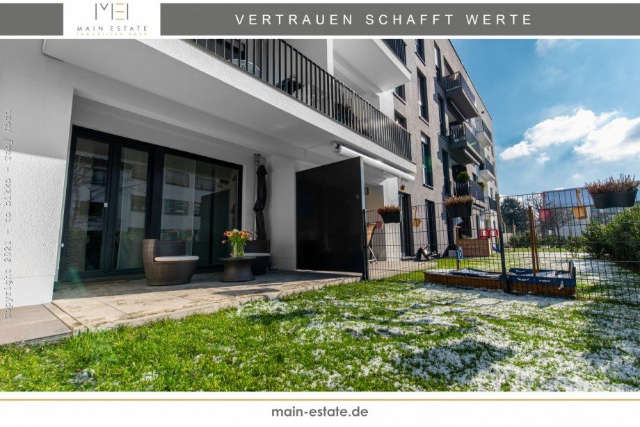 Gartenansicht Terrassenwohnung Neu-Isenburg