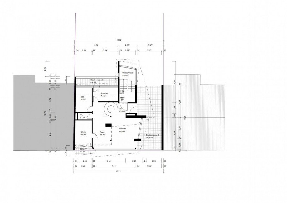 Grundriss 3. Obergeschoss Mehrfamilienhaus Neu-Isenburg
