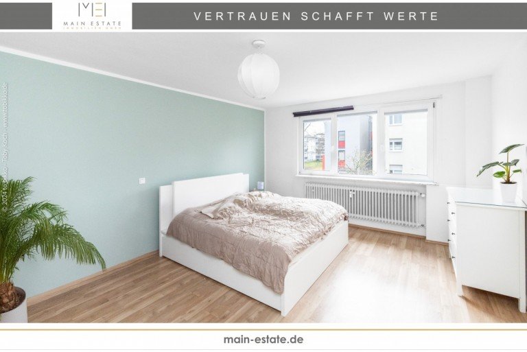 Titelbild Schlafzimmer Neu-Isenburg Etagenwohnung Gem�tliche 3-Zimmer-Wohnung mit Balkon in gepflegtem Dreifamilienhaus
