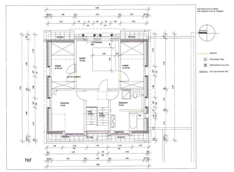 Grundriss OG - Vorderhaus Einfamilienhaus Neu-Isenburg