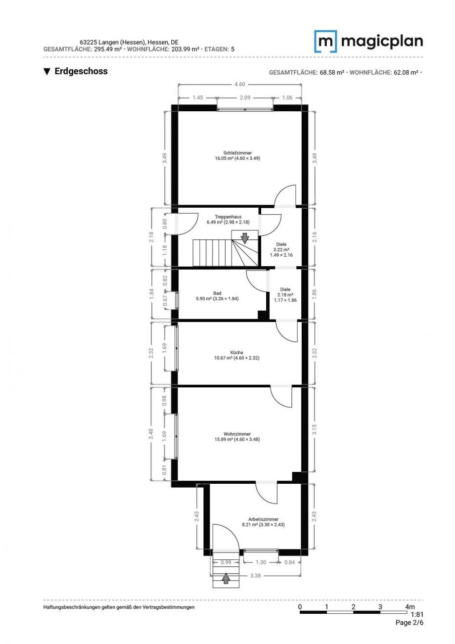 Grundriss Erdgeschoss Expos� Mehrfamilienhaus Langen (Hessen)