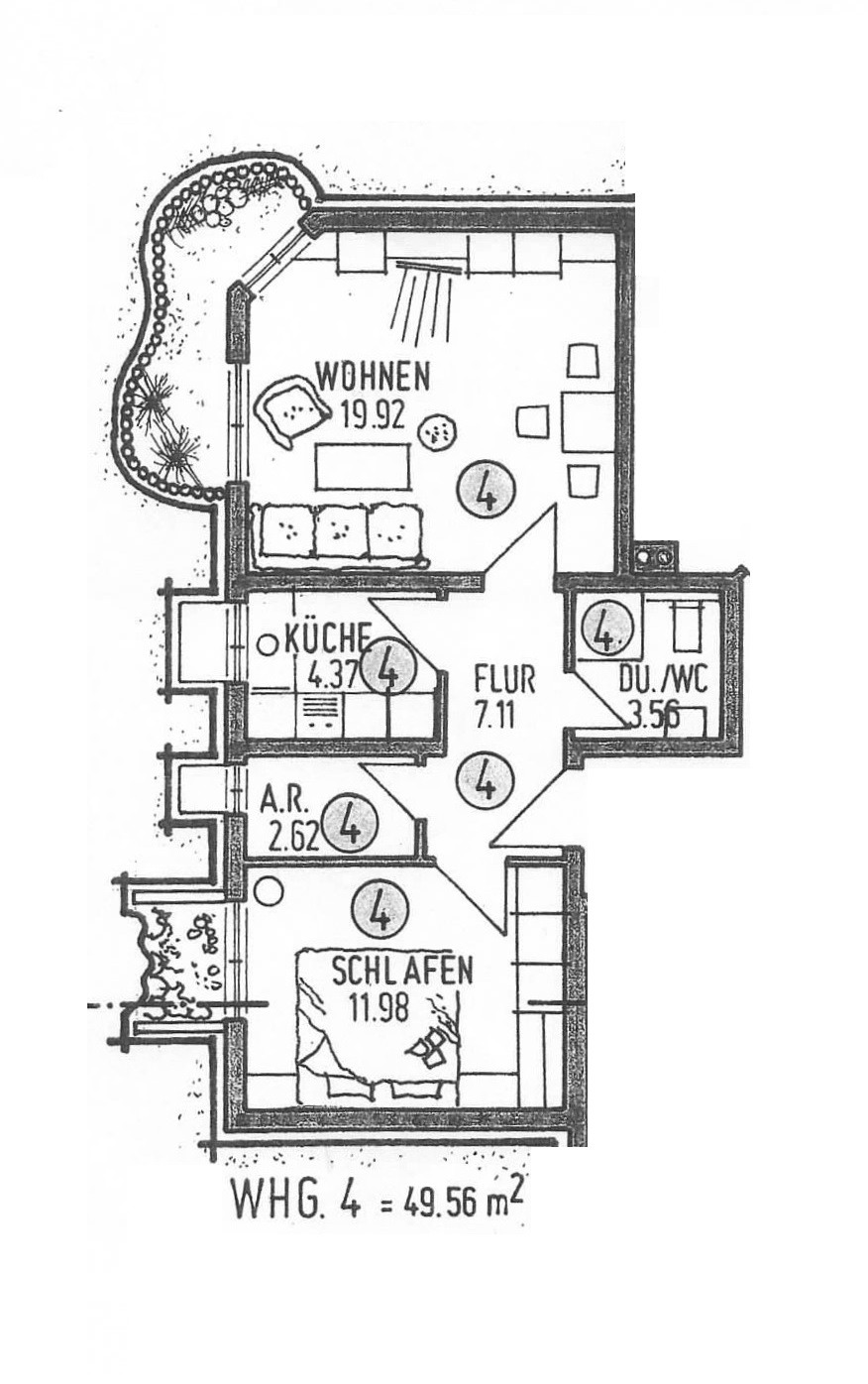 Grundriss Souterrainwohnung Rodgau