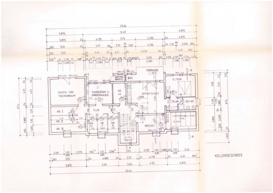 Grundriss KG Mehrfamilienhaus Flieden