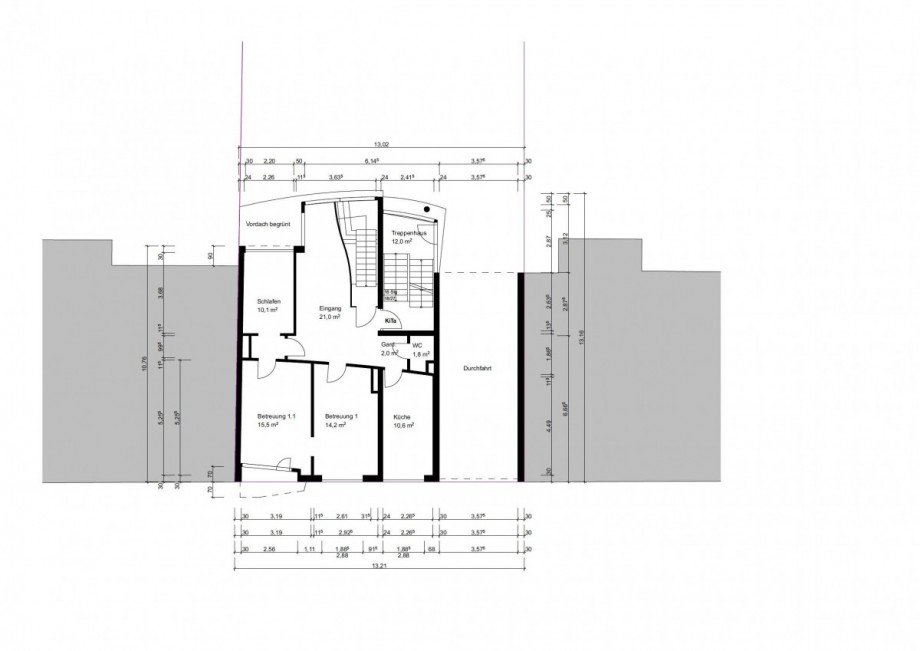 Grundriss Erdgeschoss Mehrfamilienhaus Neu-Isenburg