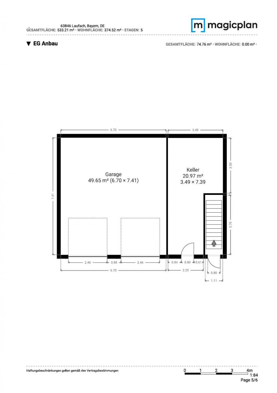 Grundriss EG Anbau Mehrfamilienhaus Laufach