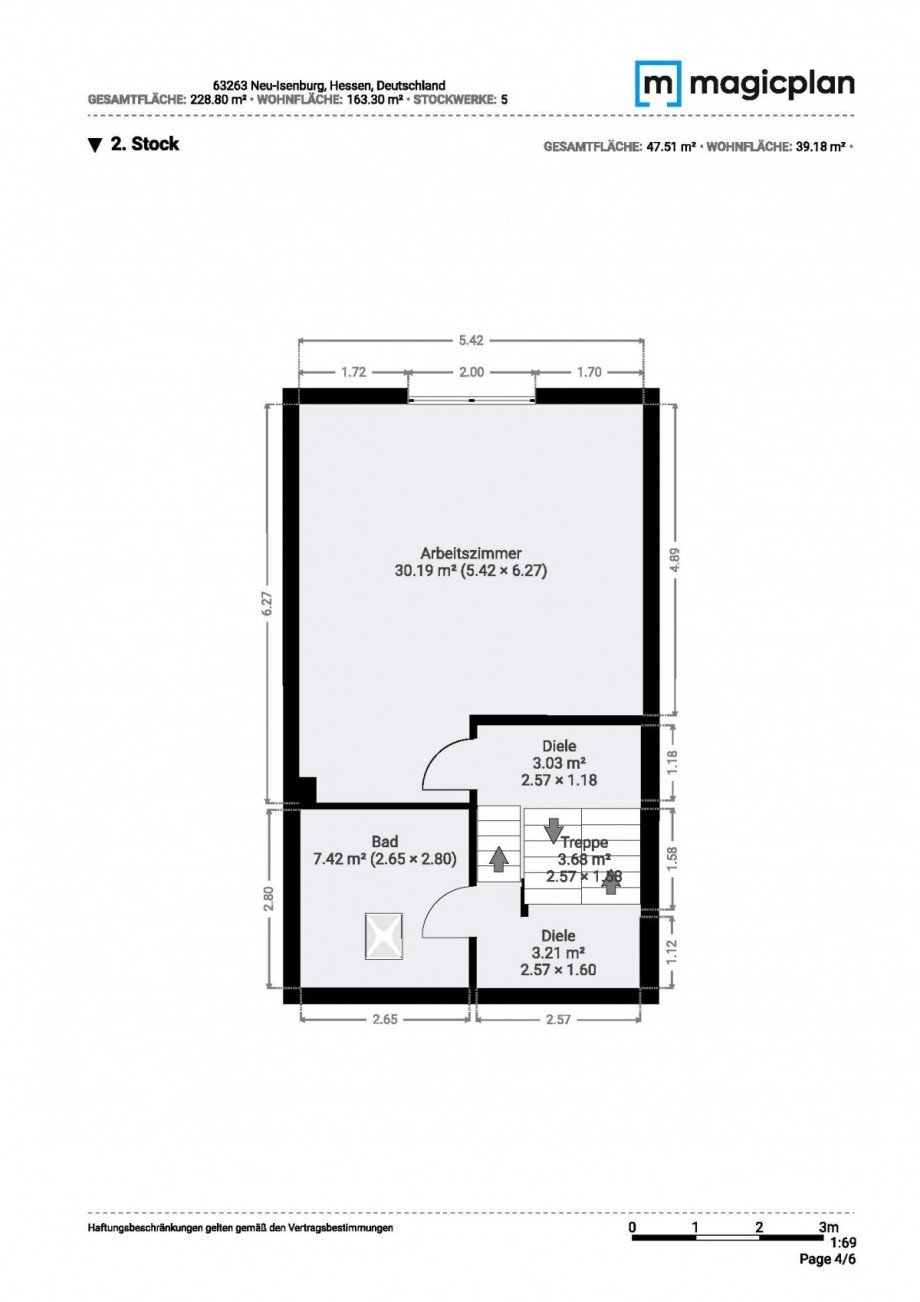 Grundriss DG Reihenhaus Neu-Isenburg