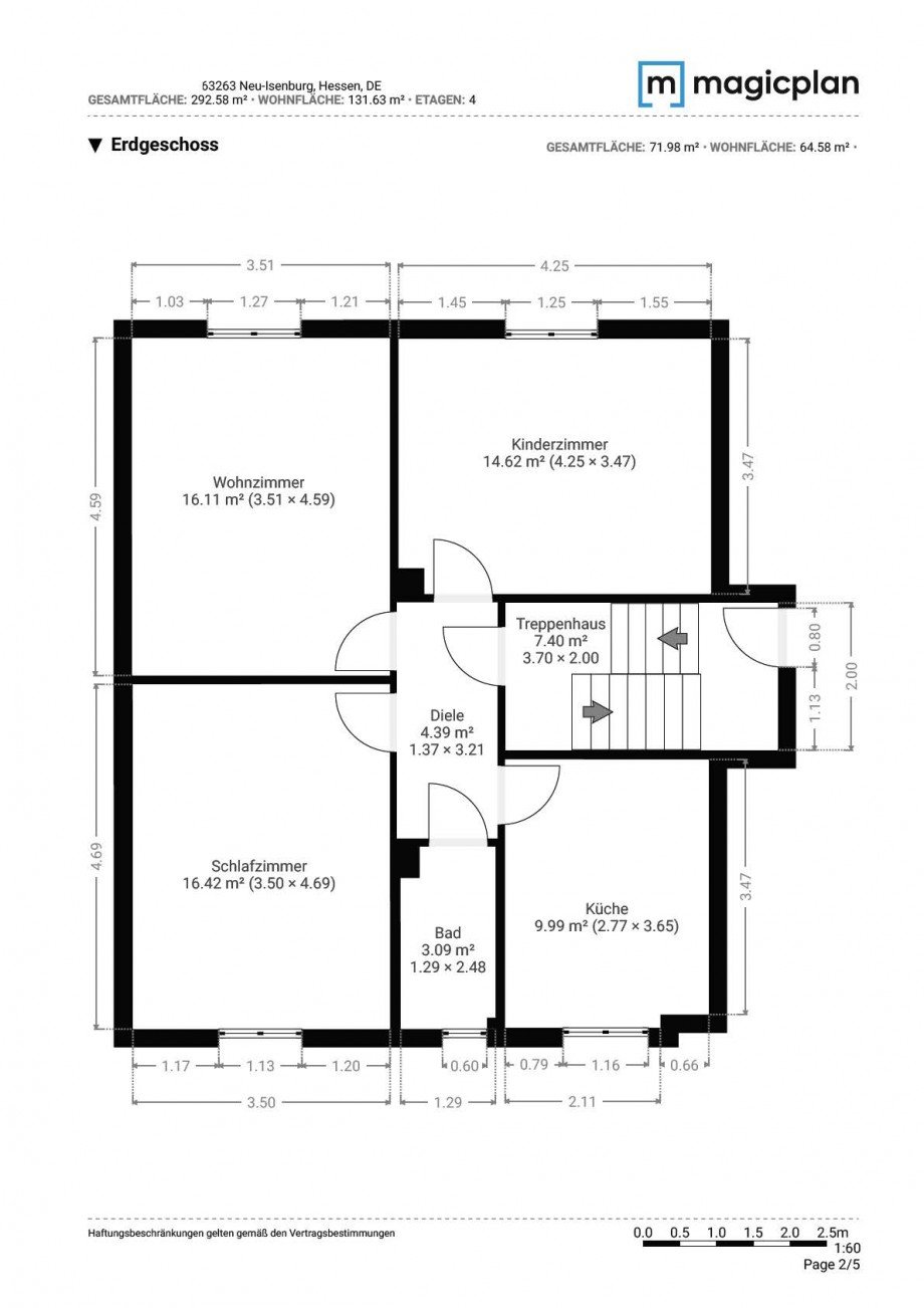 Grundriss EG Doppelhaush�lfte Neu-Isenburg