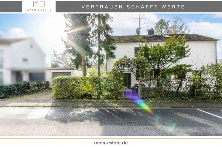 Hausansicht - Stra�enseitig Neu-Isenburg Doppelhaush�lfte Attraktives Sanierungsobjekt oder Neubaugrundst�ck in begehrter Lage von Neu-Isenburg / Zeppelinheim