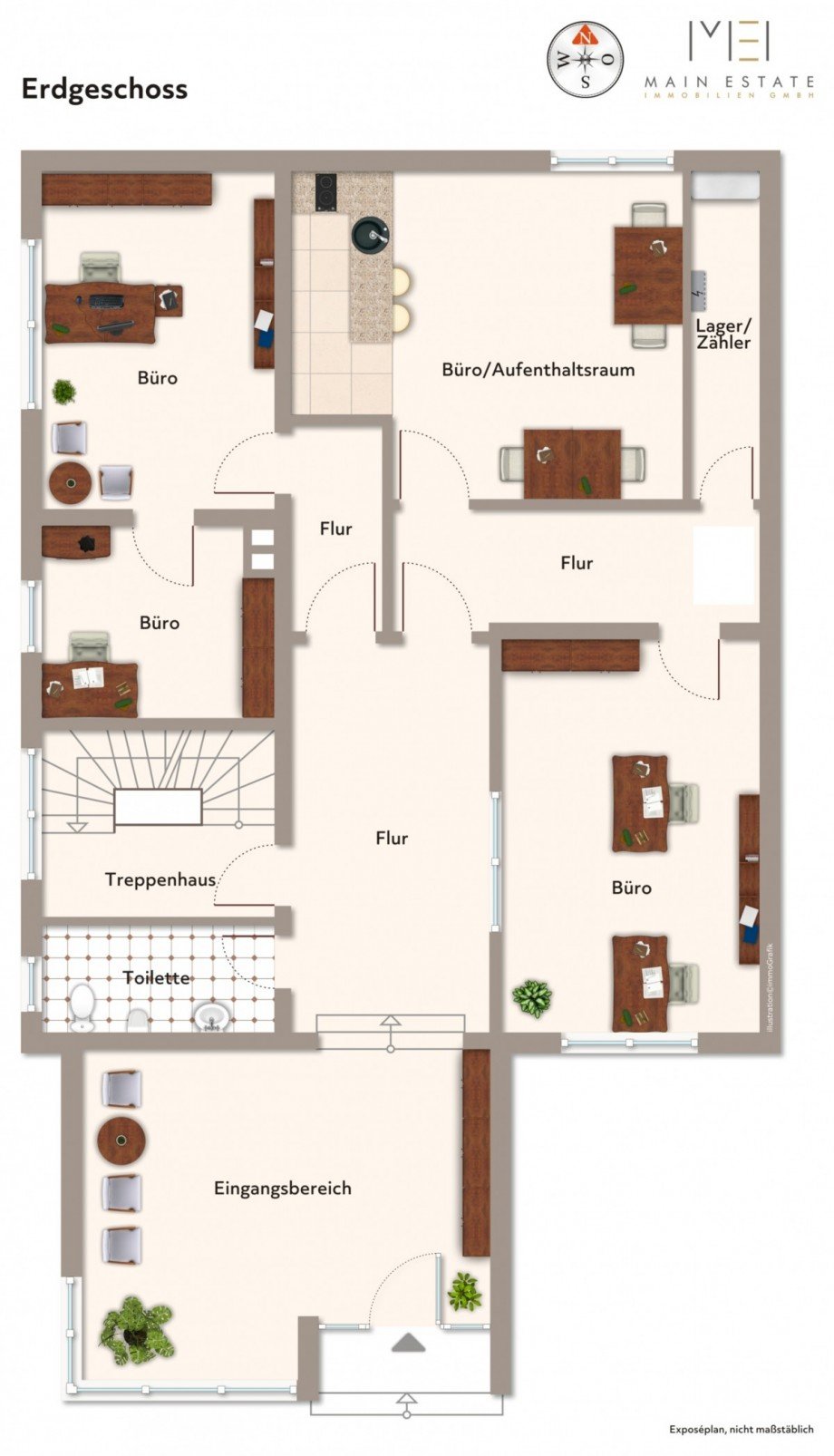 Grundriss EG Mehrfamilienhaus Neu-Isenburg
