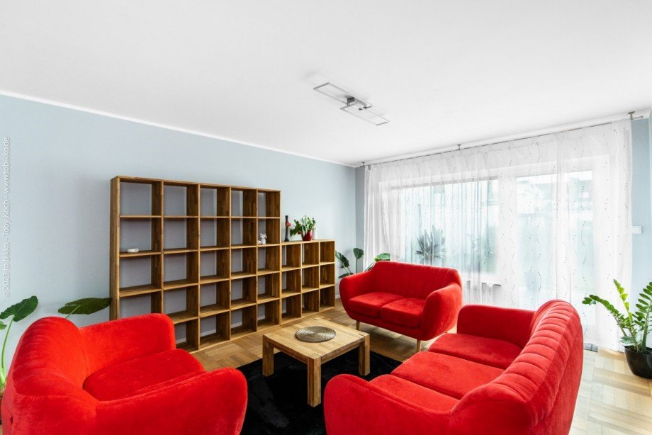 Wohnzimmer EG mit Fensterfront Einfamilienhaus Neu-Isenburg